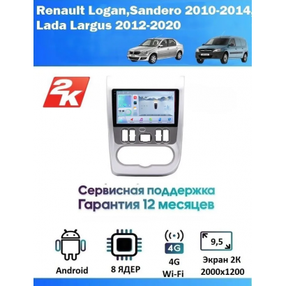 Магнитола Renault Sandero,Logan 2010-2014