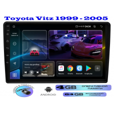 Магнитола Toyota Vitz 1999 - 2005 взамен верхнего бардачка