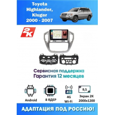 Магнитола Toyota Highlander, Kluger 2000 - 2007